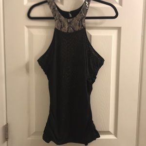 Express snakeskin top w/ sequins